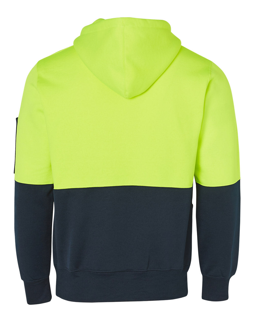 SSW38 HI-VIS TWO TONE FLEECY HOODIE UNISEX - YELLOW