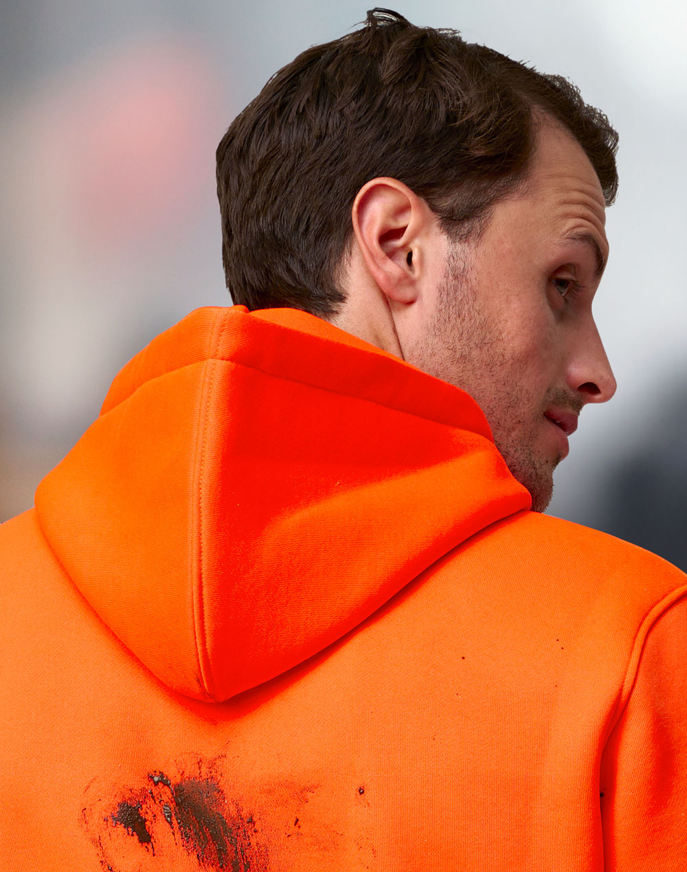 PREMIUM HI-VIS WATER & WIND RESISTANT HOODIE - ORANGE