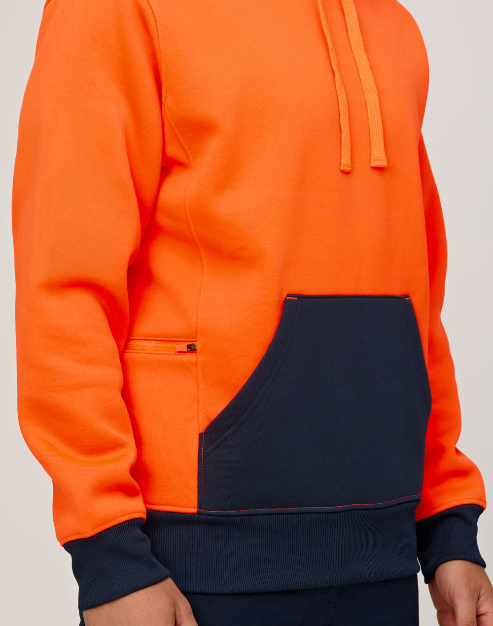 PREMIUM HI-VIS WATER & WIND RESISTANT HOODIE - ORANGE
