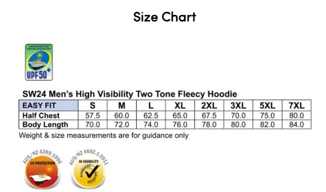 SW24 HI-VIS FULL ZIP FLEECE HOODIE - ORANGE