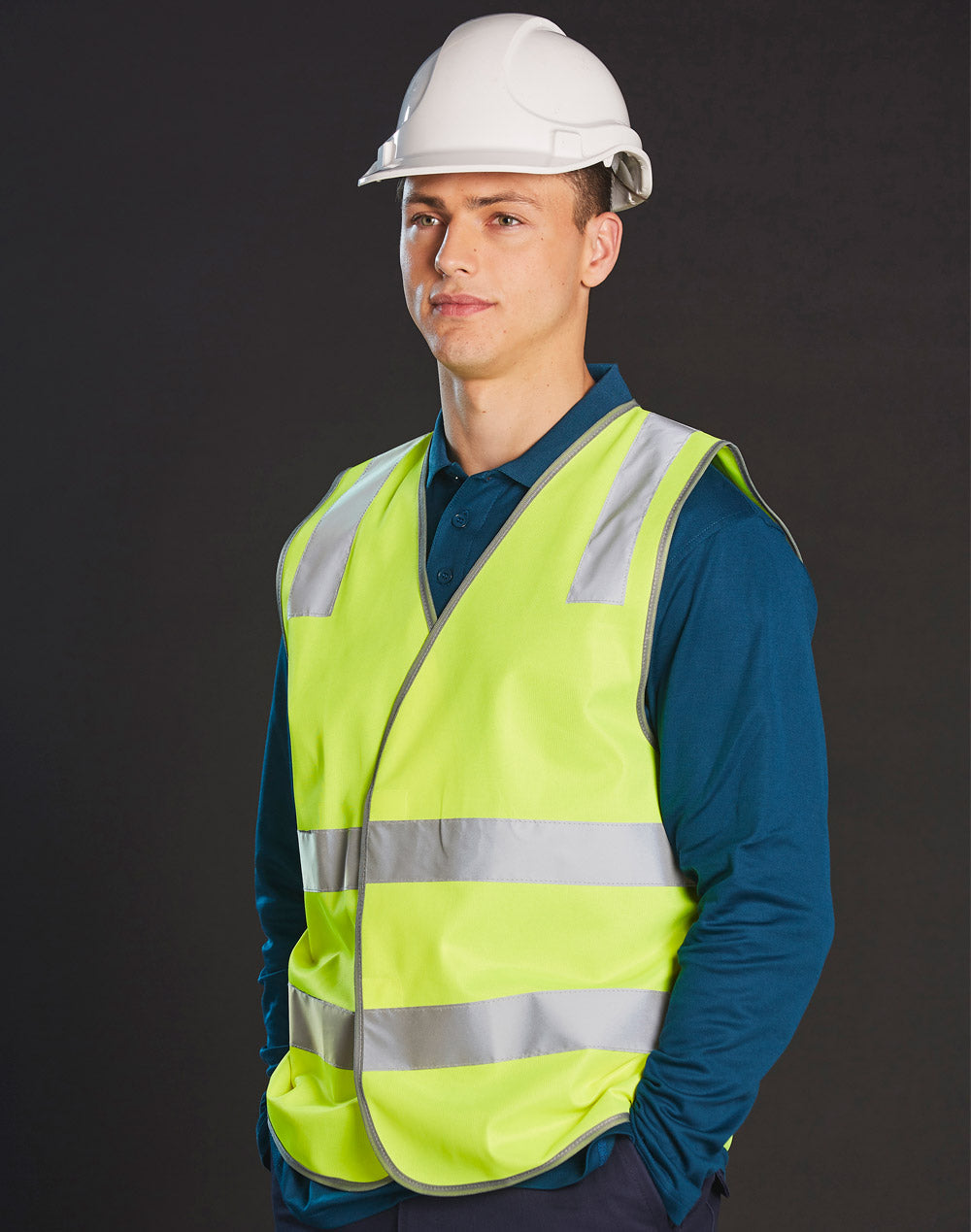 SW43 SAFETY VEST WITH SHOULDER TAPES