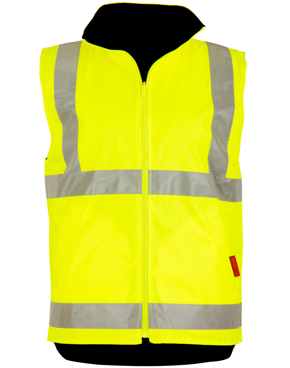 SW76 VIC Rail Hi Vis Reversible Safety Vest - Unisex - YELLOW/NAVY