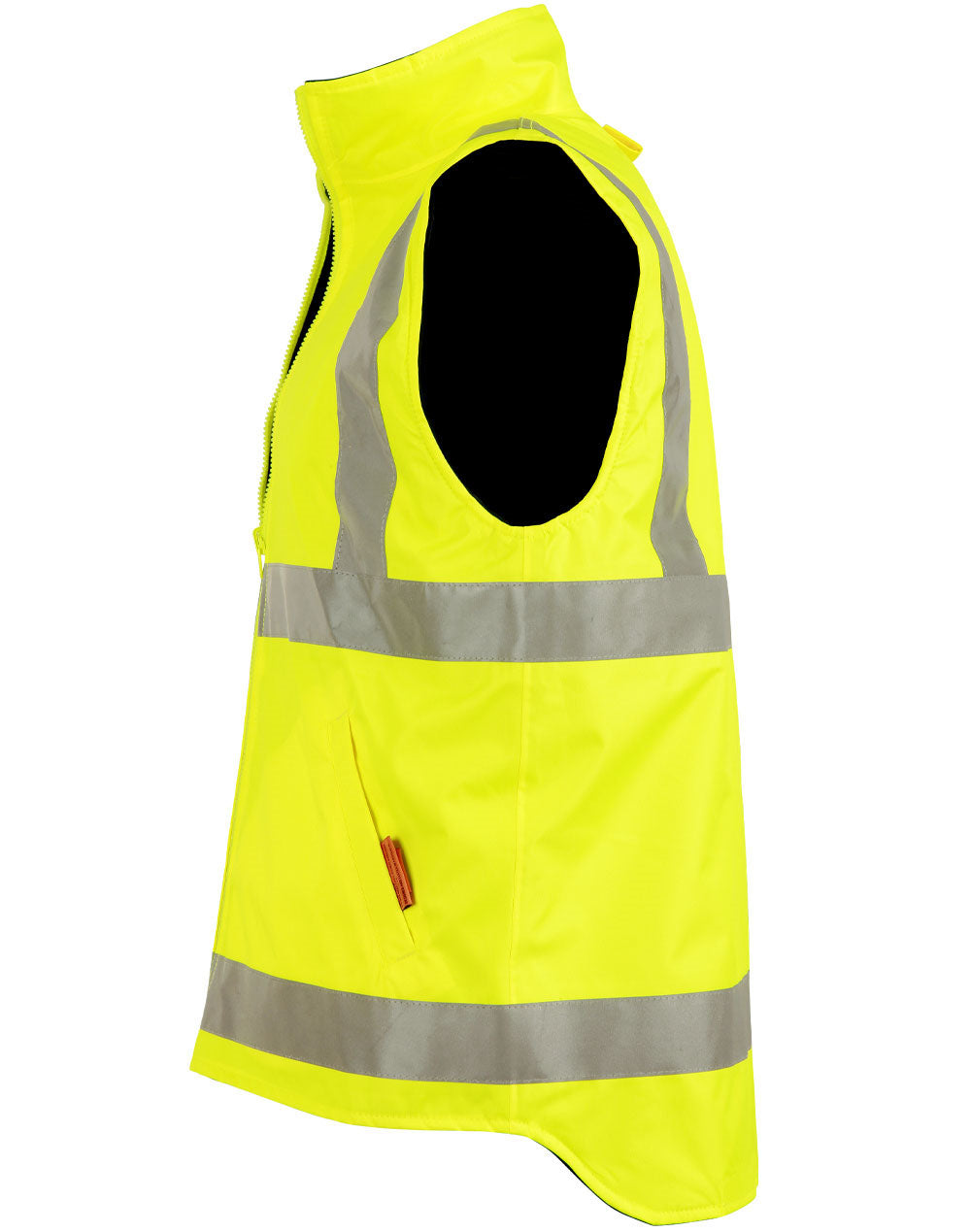 SW76 VIC Rail Hi Vis Reversible Safety Vest - Unisex - YELLOW/NAVY