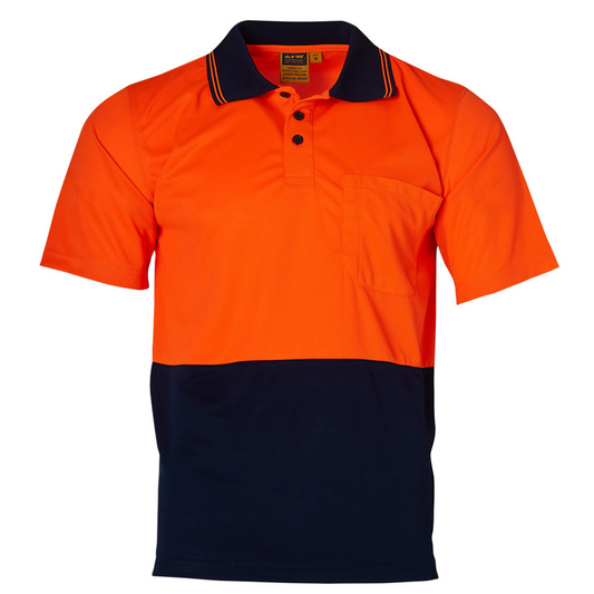 SW01CD High Visibility CoolDry Short Sleeve Polo - ORANGE