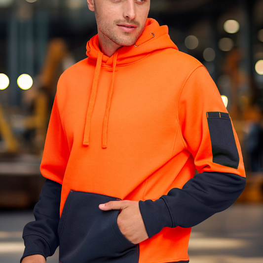 PREMIUM HI-VIS WATER & WIND RESISTANT HOODIE - ORANGE