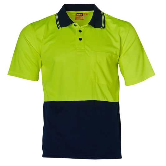 SW01CD High Visibility CoolDry Short Sleeve Polo - YELLOW