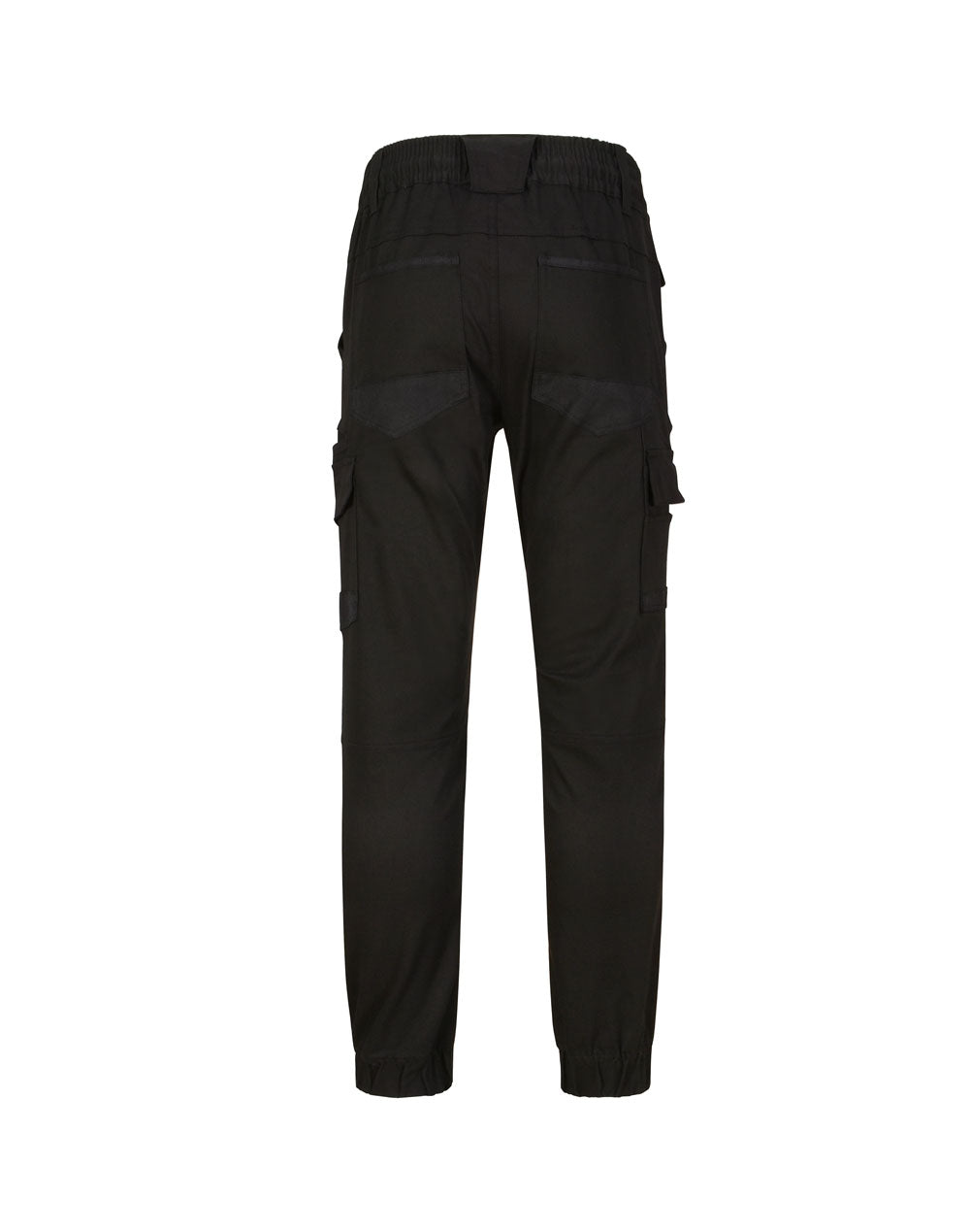 SWP28 UNISEX COTTON STRETCH DRILL CUFFED WORK PANTS - BLACK